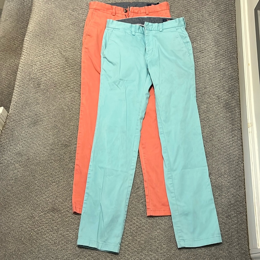 Two Pairs Vineyard Vines Breaker Pants 28 x 32